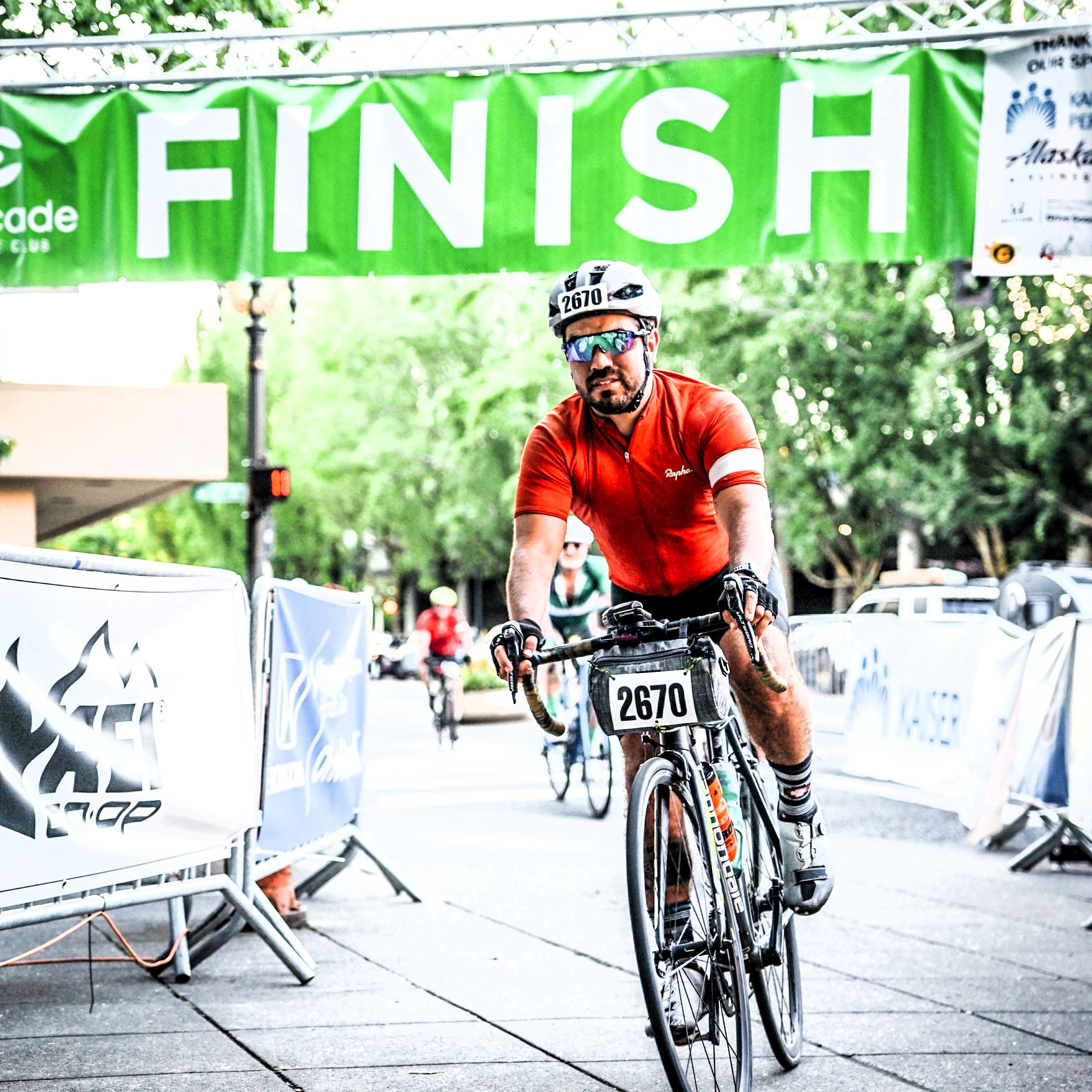 Tyler crosses the STP Finish Line in 2023